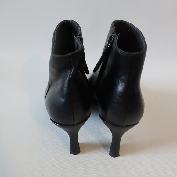 Womens Franco Sarto Black Ankle Leather Boots 7 - Picture 6 of 7